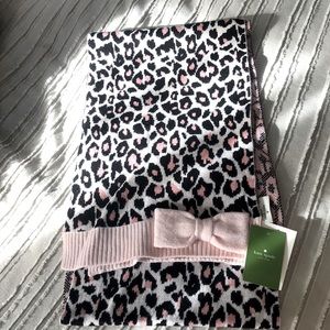 NWT - Kate Spade Pink Leapord Scarf